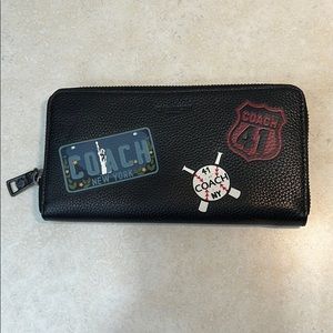 Coach full size zip around wallet